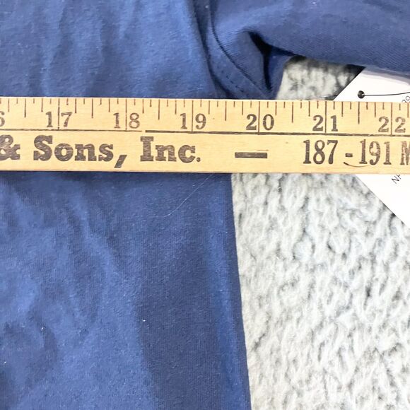 Starter New England‎ Patriots Shirt Mens Large Blue Script Short Sleeve Football - Picture 6 of 8